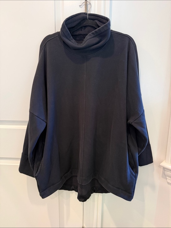Athleta Tops - Athleta Black Cozy Karma Funnel Neck Sweatshirt Size 2X